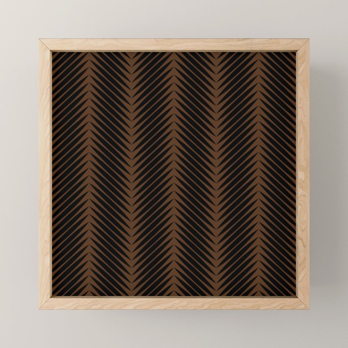 Palm Leaf Pattern - Dark Earthy Mini Art Print Gallery Image 1