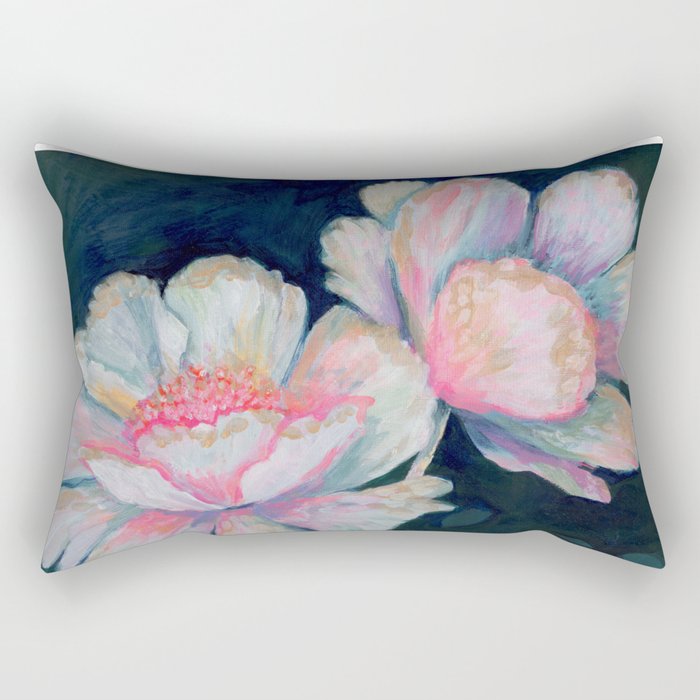 Flowers In The Dark Rectangular Pillow Gallery Image 1