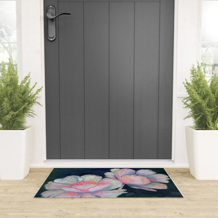 Flowers In The Dark Welcome Mat Gallery Image 3