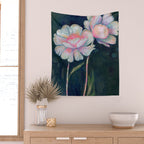 Flowers In The Dark Wall Tapestry Gallery Image 2