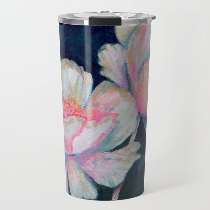 Flowers In The Dark Travel Mug Gallery Image 1
