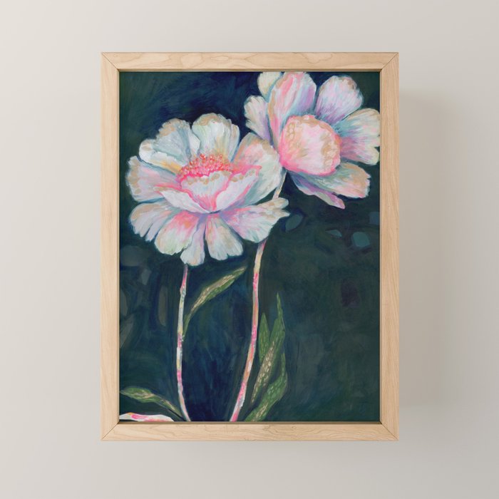 Flowers In The Dark Mini Art Print Gallery Image 1