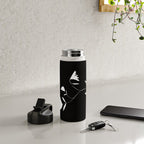 Fading Spring In Black  Water Bottle Gallery Image 4