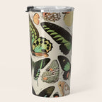 Papillon II Vintage French Butterfly Chart by Adolphe Millot Travel Mug Gallery Image 3