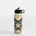 Papillon II Vintage French Butterfly Chart by Adolphe Millot Water Bottle Gallery Image 1