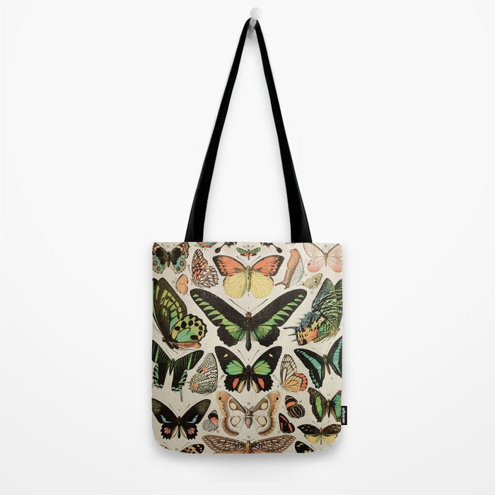 Papillon II Vintage French Butterfly Chart by Adolphe Millot Tote Bag Gallery Image 2