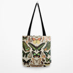 Papillon II Vintage French Butterfly Chart by Adolphe Millot Tote Bag Gallery Image 2