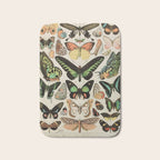 Papillon II Vintage French Butterfly Chart by Adolphe Millot Bath Mat Gallery Image 1