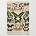 Papillon II Vintage French Butterfly Chart by Adolphe Millot Cutting Board Gallery Image 1