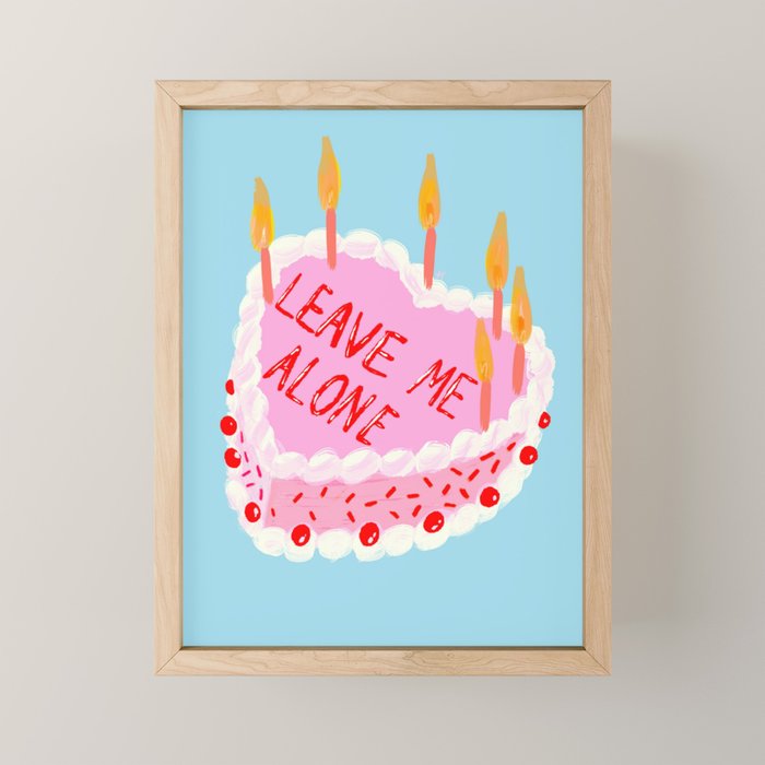 Leave Me Alone Mini Art Print Gallery Image 1