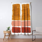 Rothko Minimalist Colorield Warm Earth Tone Yellow Ochre Clay Beige by Ejaaz Haniff Window Curtain Gallery Image 5