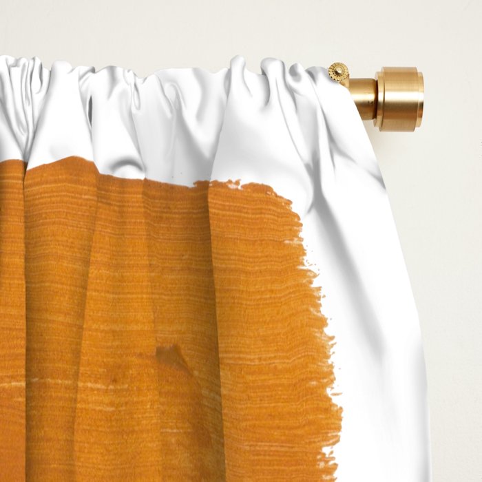 Rothko Minimalist Colorield Warm Earth Tone Yellow Ochre Clay Beige by Ejaaz Haniff Window Curtain Gallery Image 2