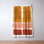 Rothko Minimalist Colorield Warm Earth Tone Yellow Ochre Clay Beige by Ejaaz Haniff Window Curtain Gallery Image 3