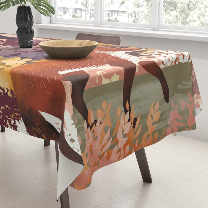 Autumn Fox Forest Tablecloth Gallery Image 3