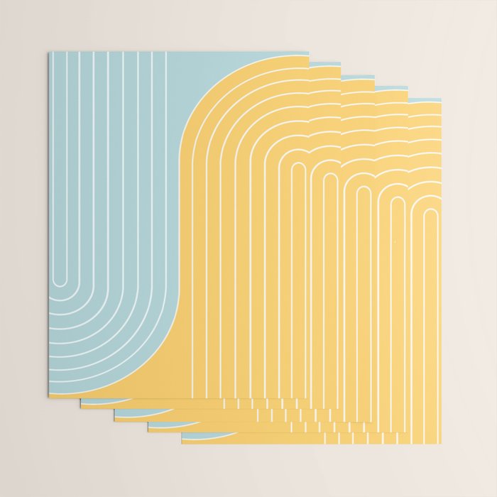 Two Tone Line Curvature II Wrapping Paper Gallery Image 3