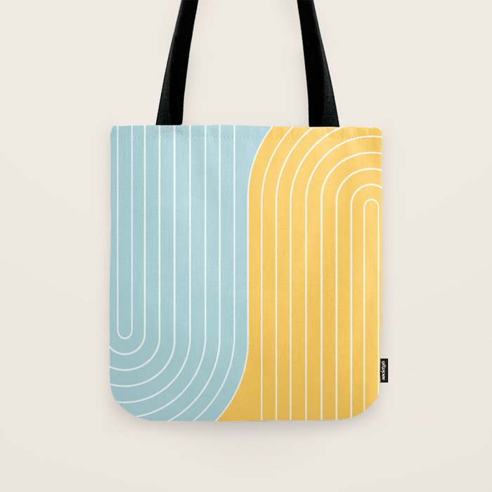 Two Tone Line Curvature II Tote Bag Gallery Image 1