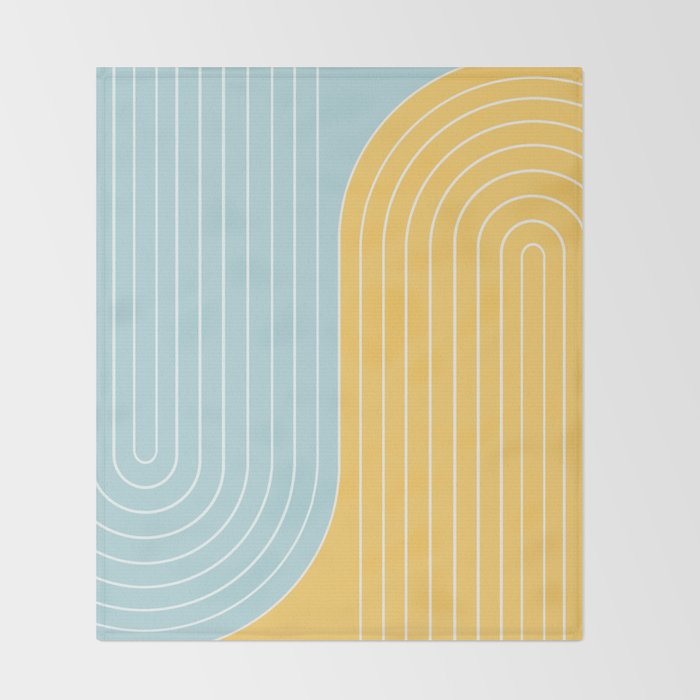 Two Tone Line Curvature II Throw Blanket Gallery Image 2