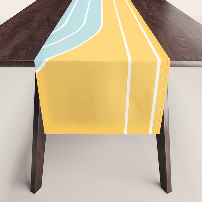 Two Tone Line Curvature II Table Runner Gallery Image 1
