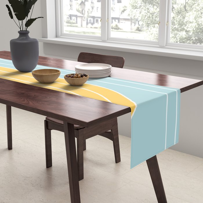 Two Tone Line Curvature II Table Runner Gallery Image 2