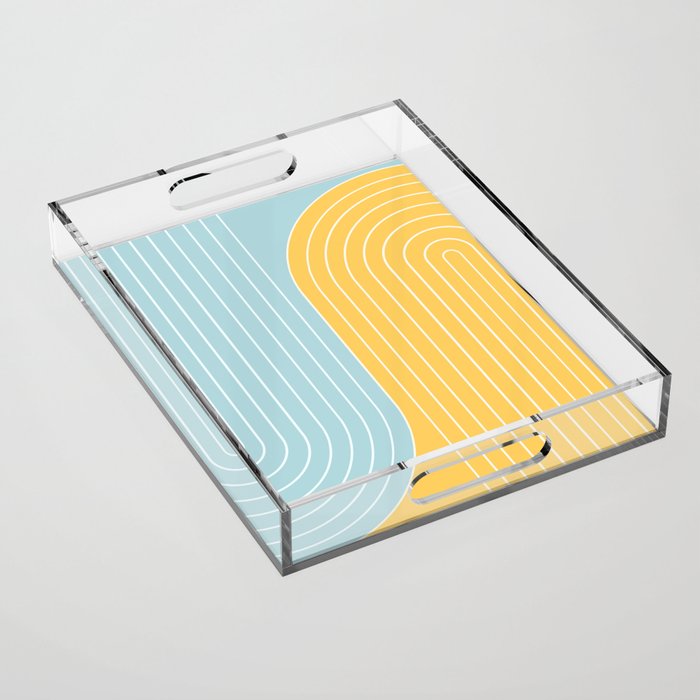 Two Tone Line Curvature II Acrylic Tray Gallery Image 1