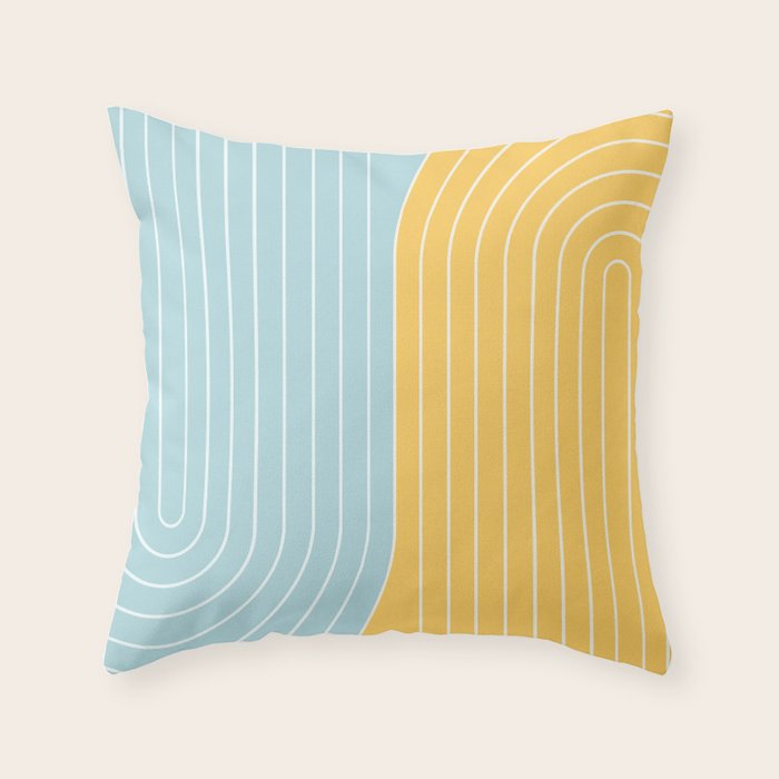 Two Tone Line Curvature II Throw Pillow Gallery Image 6