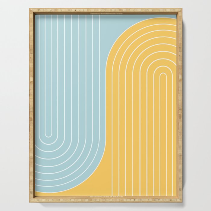 Two Tone Line Curvature II Serving Tray Gallery Image 1