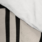 Mid Century Modern Geometric Pattern 157 Mid Mod Black and Linen White Comforter Gallery Image 4