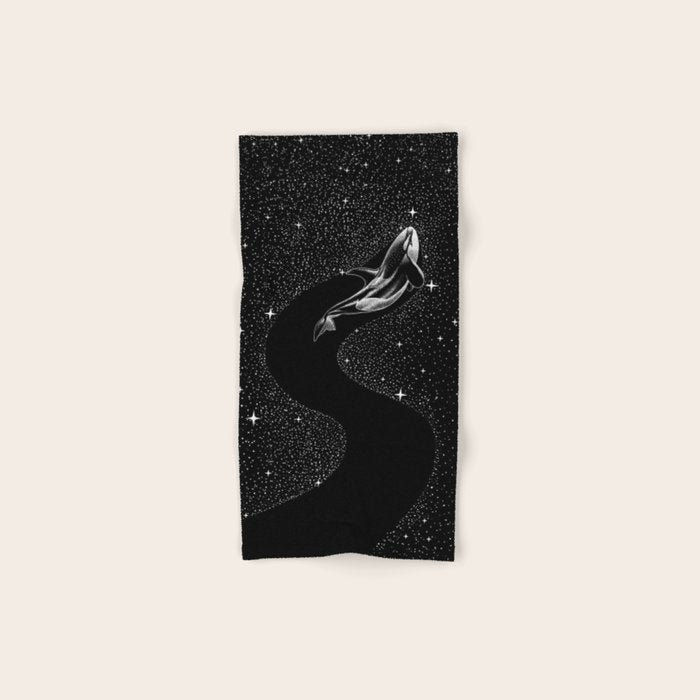 Starry Orca (Black Version) Bath Towel Gallery Image 1