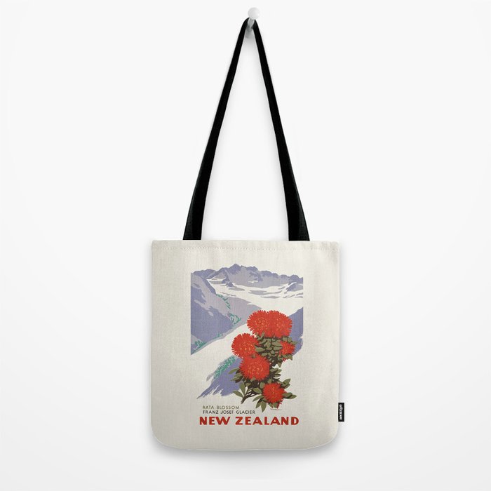 New Zealand Vintage Travel Poster, 1950s Tote Bag Gallery Image 2