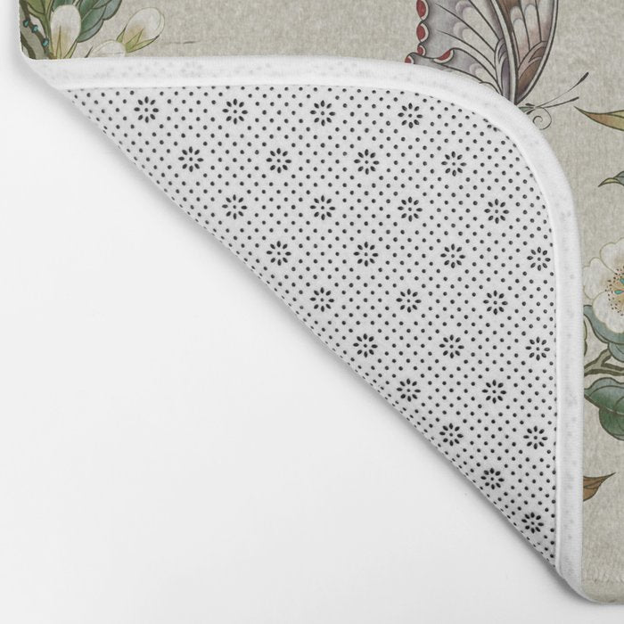 Pear flowers and butterflies type A - Minhwa : Koreafolkpainting Bath Mat Gallery Image 2
