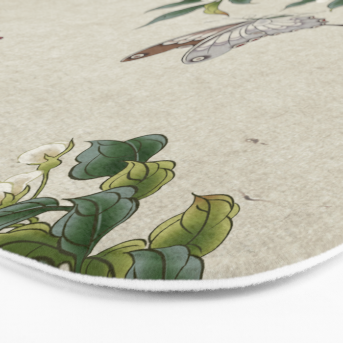Pear flowers and butterflies type A - Minhwa : Koreafolkpainting Bath Mat Gallery Image 3