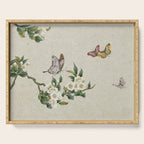 Pear flowers and butterflies type A - Minhwa : Koreafolkpainting Serving Tray Gallery Image 1