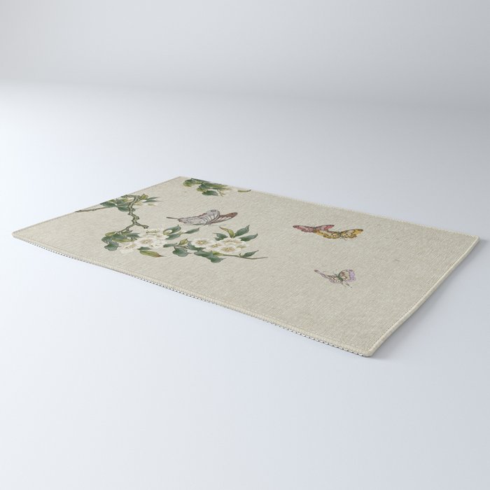 Pear flowers and butterflies type A - Minhwa : Koreafolkpainting Rug Gallery Image 3