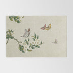 Pear flowers and butterflies type A - Minhwa : Koreafolkpainting Rug Gallery Image 2