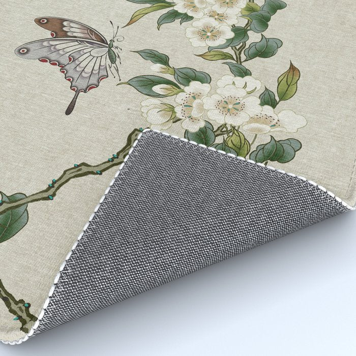 Pear flowers and butterflies type A - Minhwa : Koreafolkpainting Rug Gallery Image 4