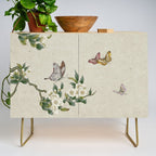 Pear flowers and butterflies type A - Minhwa : Koreafolkpainting Credenza Gallery Image 1