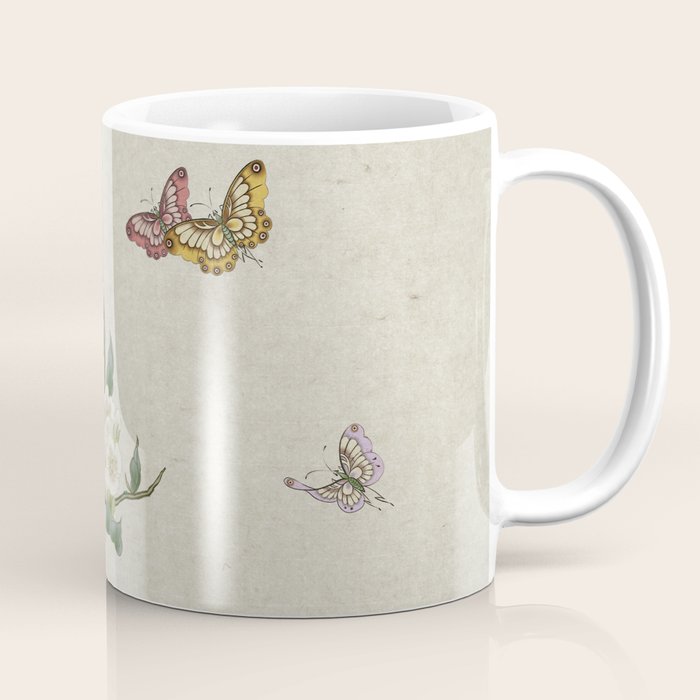 Pear flowers and butterflies type A - Minhwa : Koreafolkpainting Coffee Mug Gallery Image 1