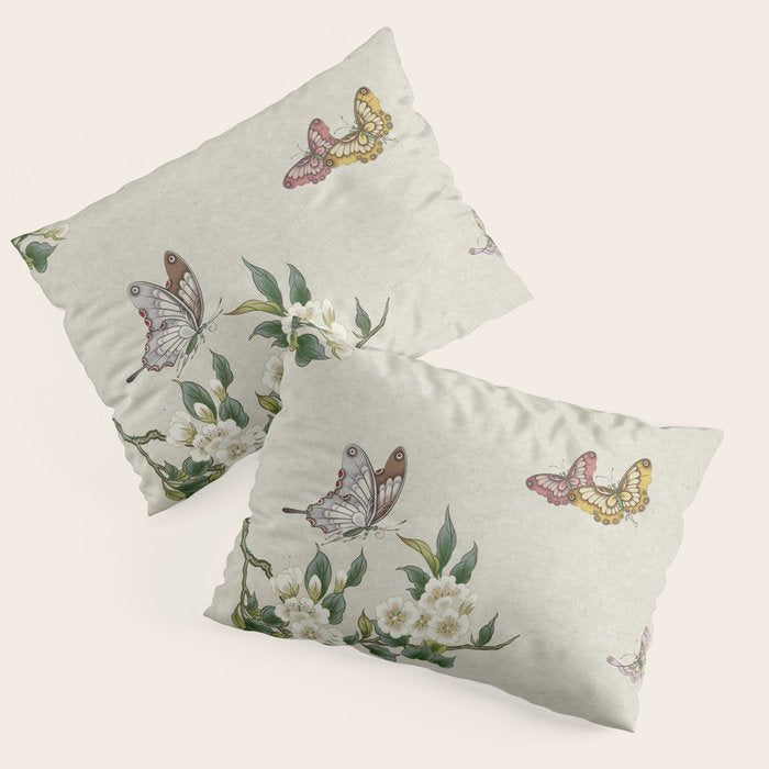 Pear flowers and butterflies type A - Minhwa : Koreafolkpainting Pillow Sham Gallery Image 3