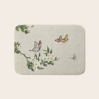 Pear flowers and butterflies type A - Minhwa : Koreafolkpainting Bath Mat Gallery Image 1