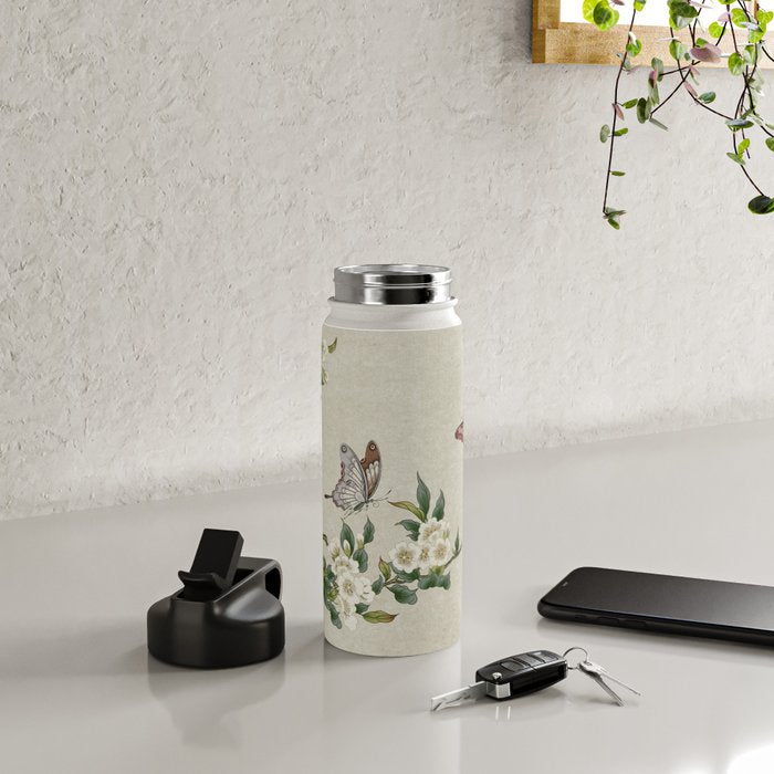 Pear flowers and butterflies type A - Minhwa : Koreafolkpainting Water Bottle Gallery Image 4