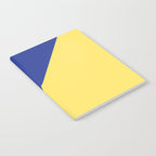 Modern royal blue sunshine yellow trendy color block Notebook Gallery Image 2