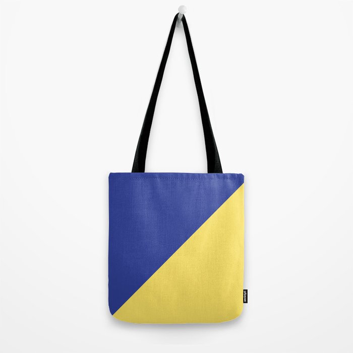 Modern royal blue sunshine yellow trendy color block Tote Bag Gallery Image 2