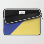 Modern royal blue sunshine yellow trendy color block Laptop Sleeve Gallery Image 2
