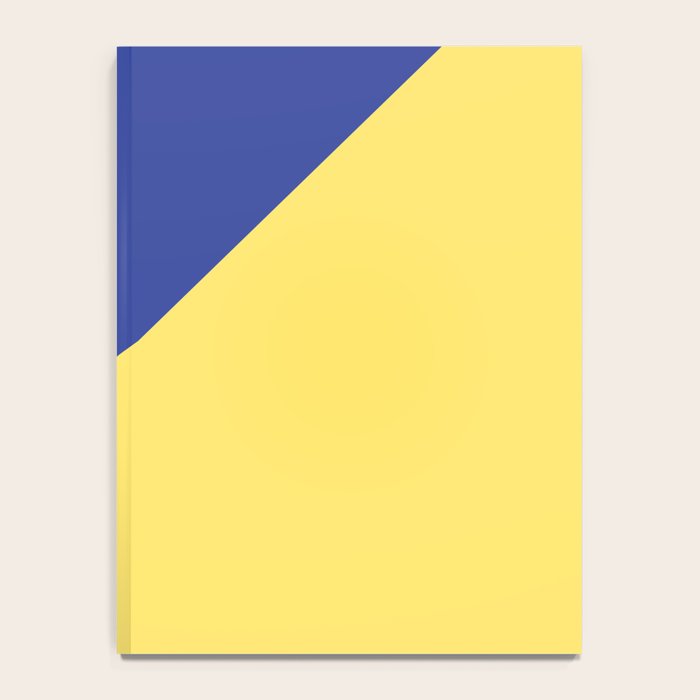 Modern royal blue sunshine yellow trendy color block Notebook Gallery Image 4
