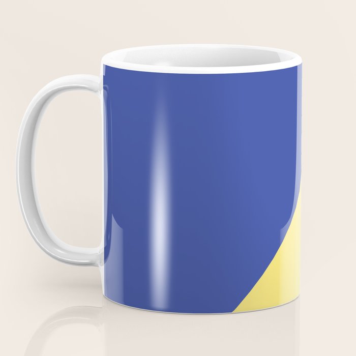 Modern royal blue sunshine yellow trendy color block Coffee Mug Gallery Image 3