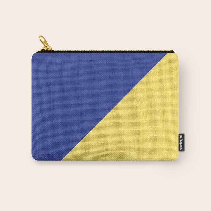 Modern royal blue sunshine yellow trendy color block Carry All Pouch Gallery Image 1