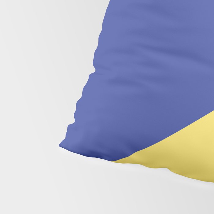 Modern royal blue sunshine yellow trendy color block Pillow Sham Gallery Image 4