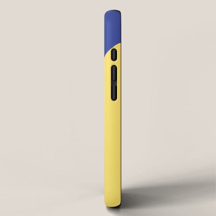 Modern royal blue sunshine yellow trendy color block iPhone Case Gallery Image 2