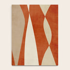 Burnt-Orange Tan Beige Lines Abstract Artwork Notebook Gallery Image 4