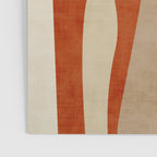 Burnt-Orange Tan Beige Lines Abstract Artwork Poster Gallery Image 3